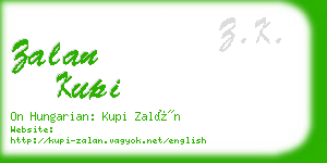 zalan kupi business card